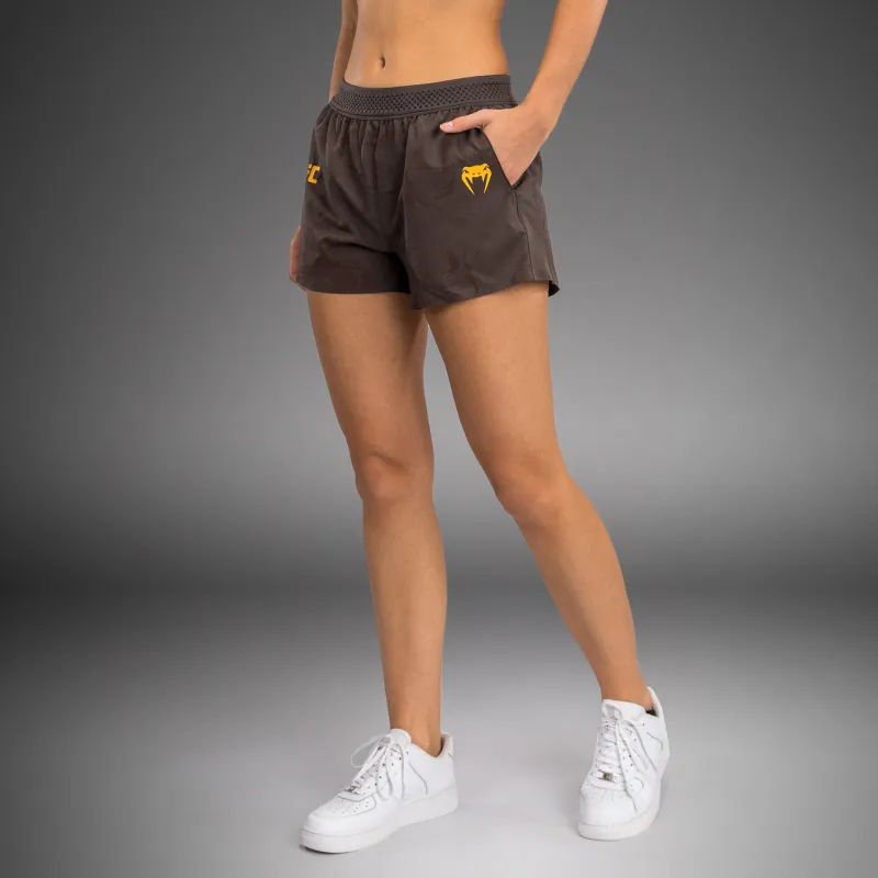 UFC Fusion by Venum Fight Week Women’s Performance Short - Earthen Brown - Image 4