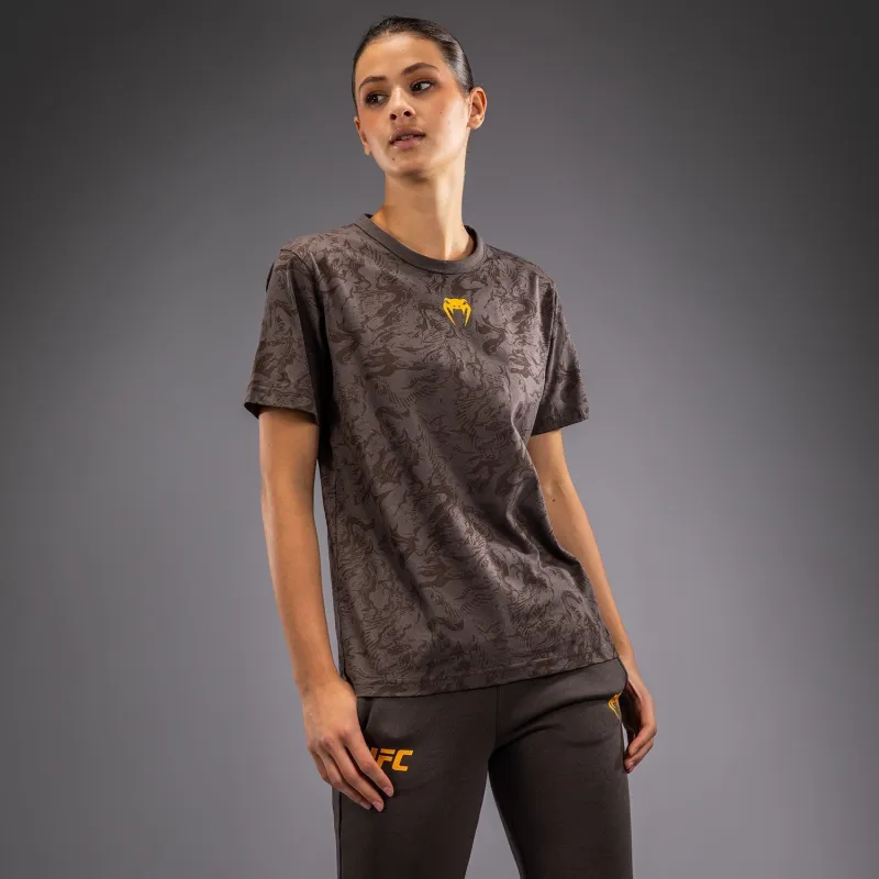 UFC Fusion by Venum Fight Week Women’s Short Sleeve Cotton T-Shirt - Earthen Brown - Image 2