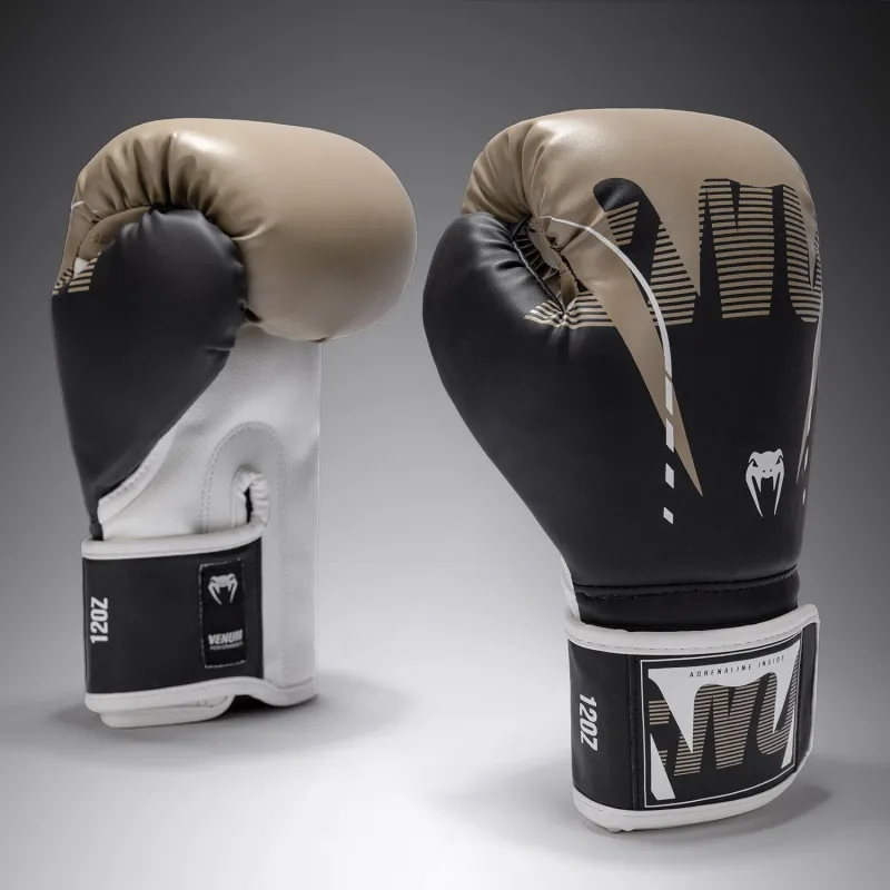 Venum Adrenaline Boxing Gloves - Black/Sand - Image 2