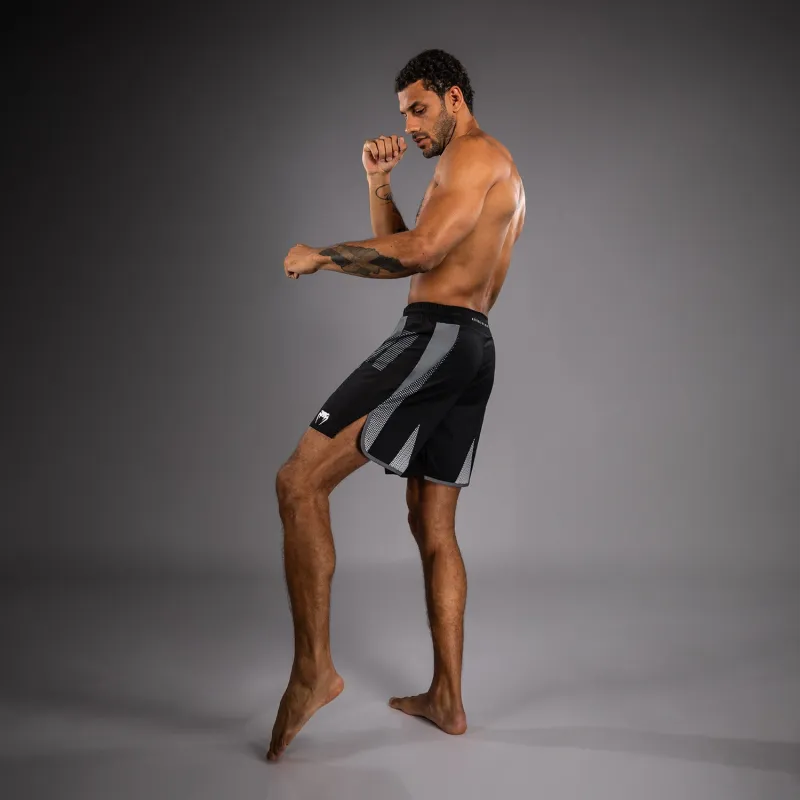 Venum Adrenaline Fightshorts - Black/Silver Grey - Image 2