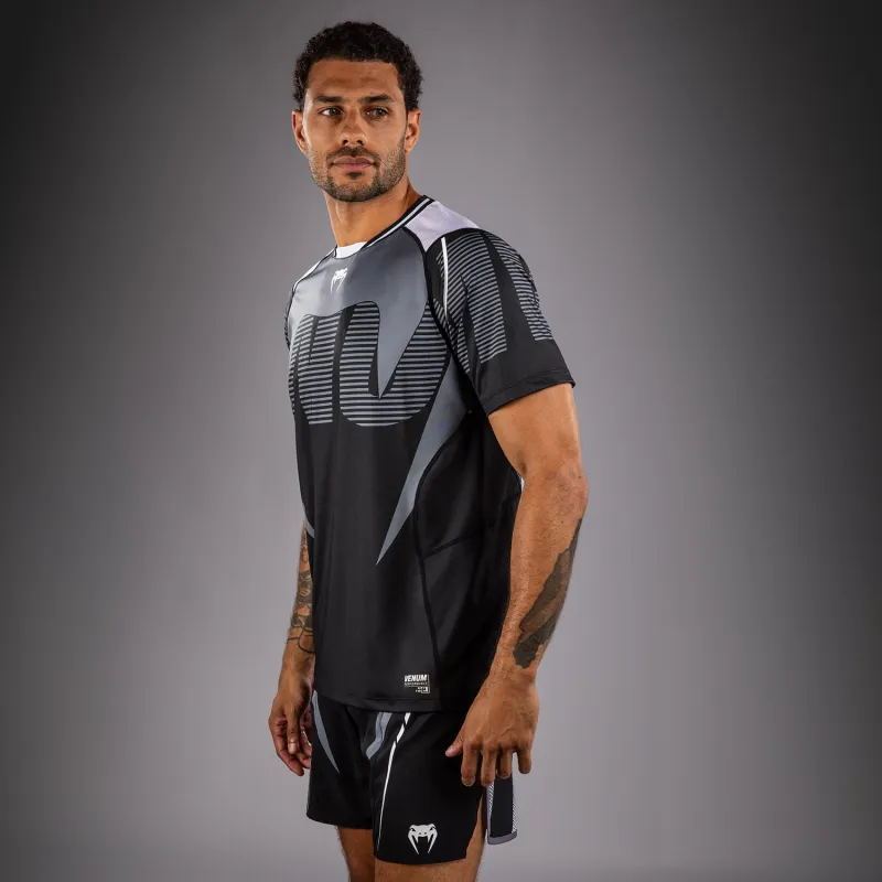 Venum Adrenaline Dry Tech T-Shirt - Black/Silver Grey - Image 2