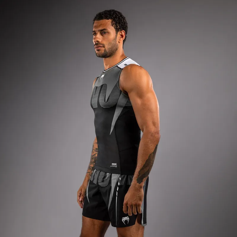 Venum Adrenaline Sleeveless Rashguard - Black/Silver Grey - Image 2