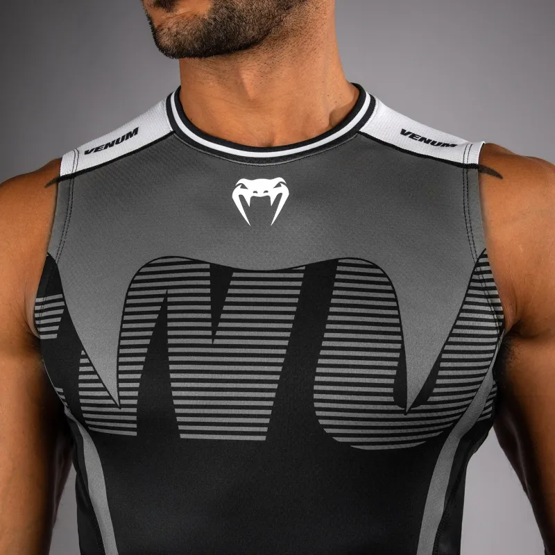 Venum Adrenaline Sleeveless Rashguard - Black/Silver Grey - Image 4