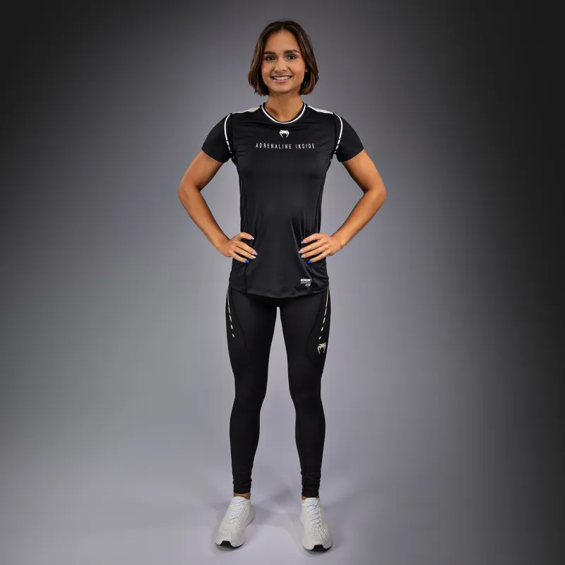 Venum Adrenaline Women's Dry-Tech T-Shirt - Black/ Ivory - Image 4