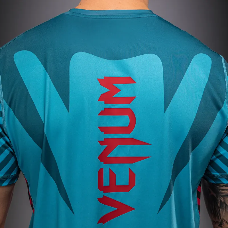 Venum Attack 90 Dry-Tech T-Shirt - Turquoise/Red - Image 5
