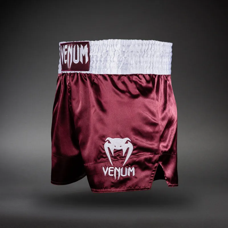 Venum Classic Muay Thai Shorts - Burgundy - Image 2