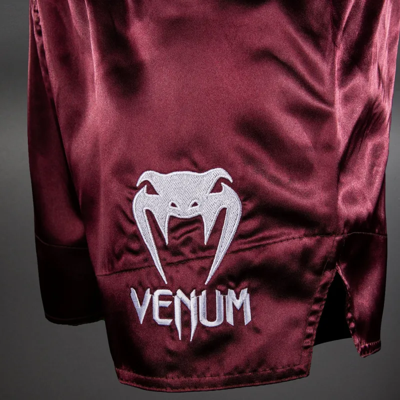 Venum Classic Muay Thai Shorts - Burgundy - Image 5