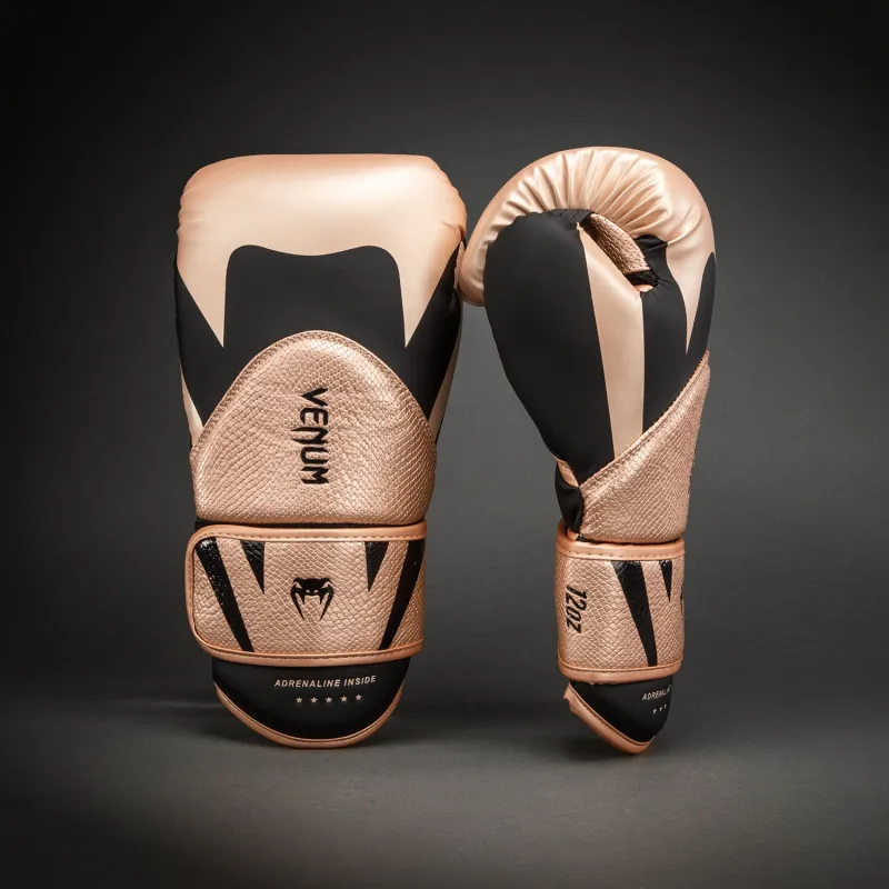 Venum Challenger 4.0 Scales Boxing Gloves - Pearly Pink/Black - Image 2