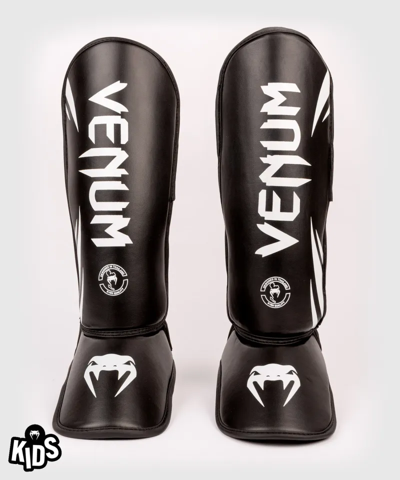 Venum Challenger Kids Shin Guards - Black/White