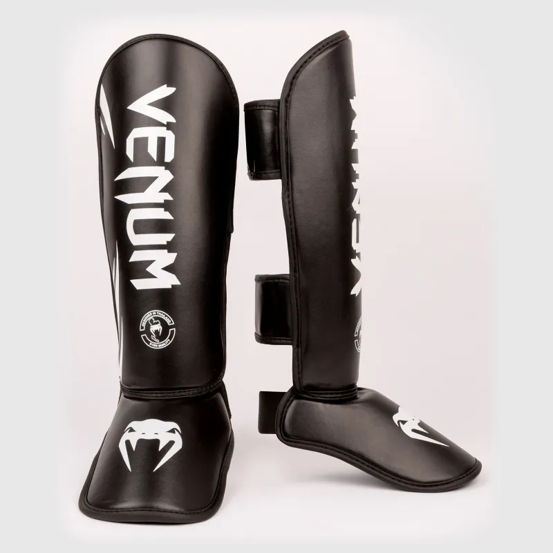 Venum Challenger Kids Shin Guards - Black/White - Image 2