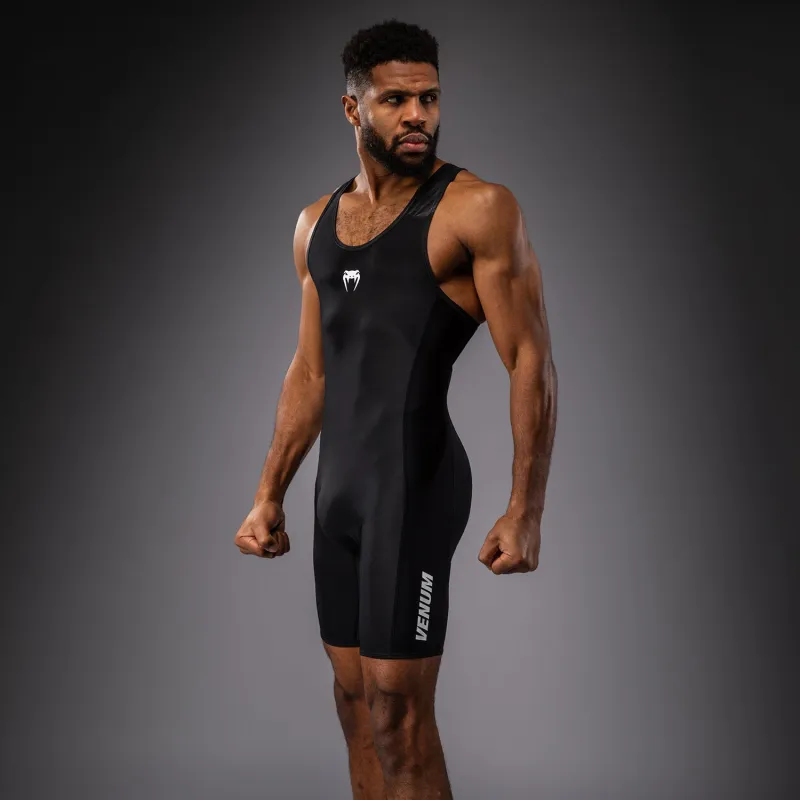 Venum Challenger Men's Wrestling Singlet - Black - Image 2