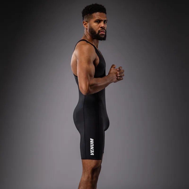 Venum Challenger Men's Wrestling Singlet - Black - Image 3