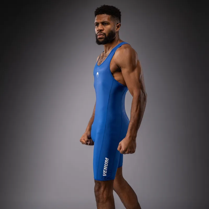 Venum Challenger Men's Wrestling Singlet - Blue - Image 2