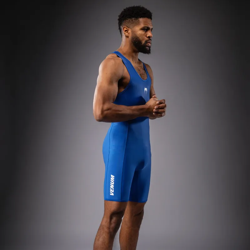Venum Challenger Men's Wrestling Singlet - Blue - Image 3