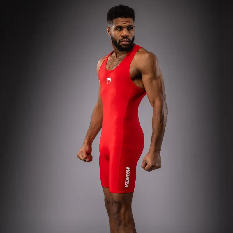 Venum Challenger Men's Wrestling Singlet - Red - Image 2