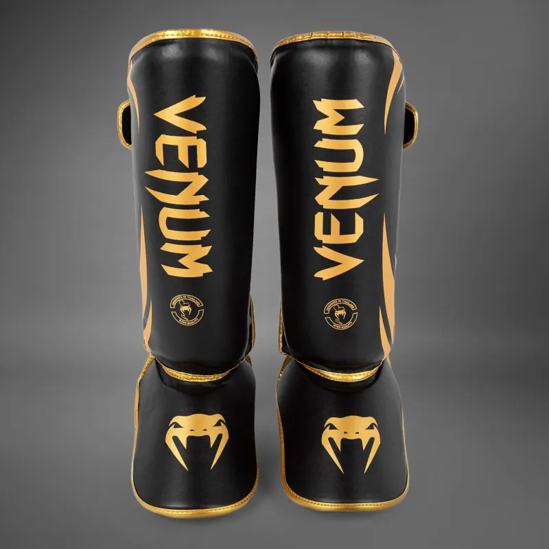 Venum Challenger Standup Shin Guards - Black/Gold - Image 2