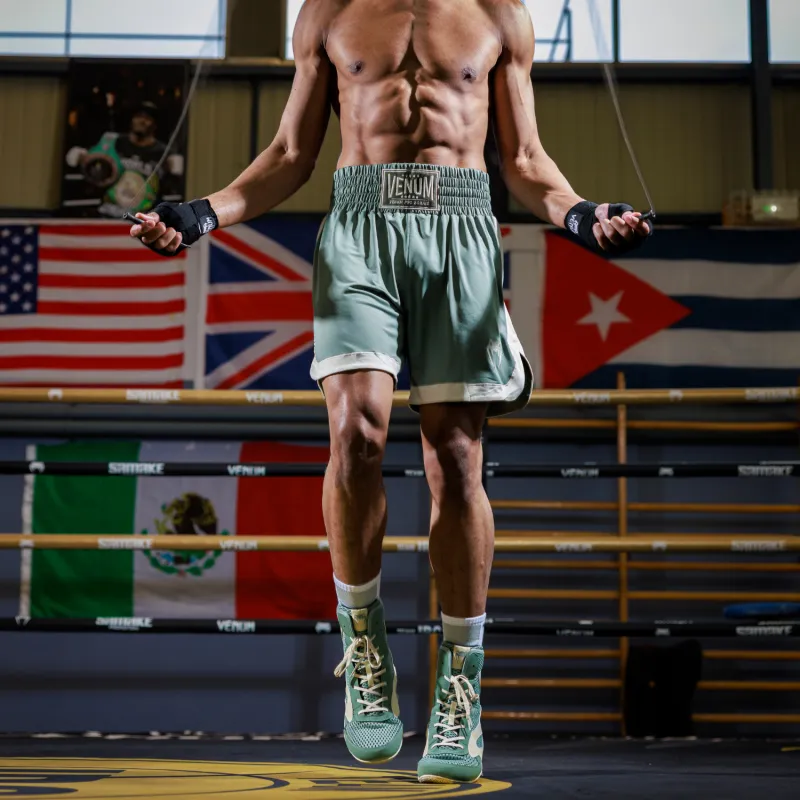 Venum Classic Boxing Shorts - Aqua Green/Ivory - Image 2