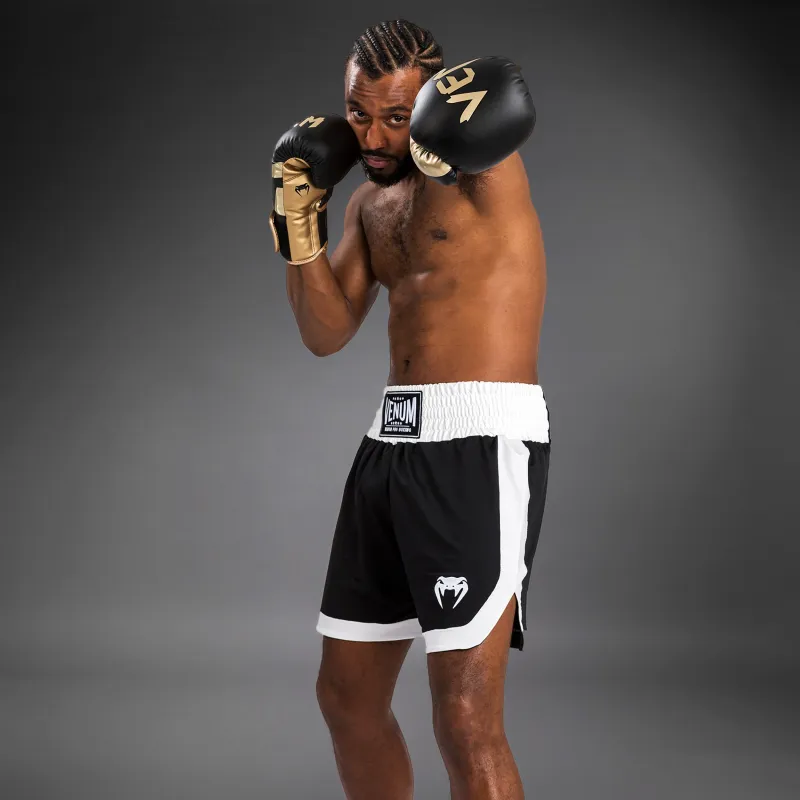 Venum Classic Boxing Shorts - Black/White - Image 2