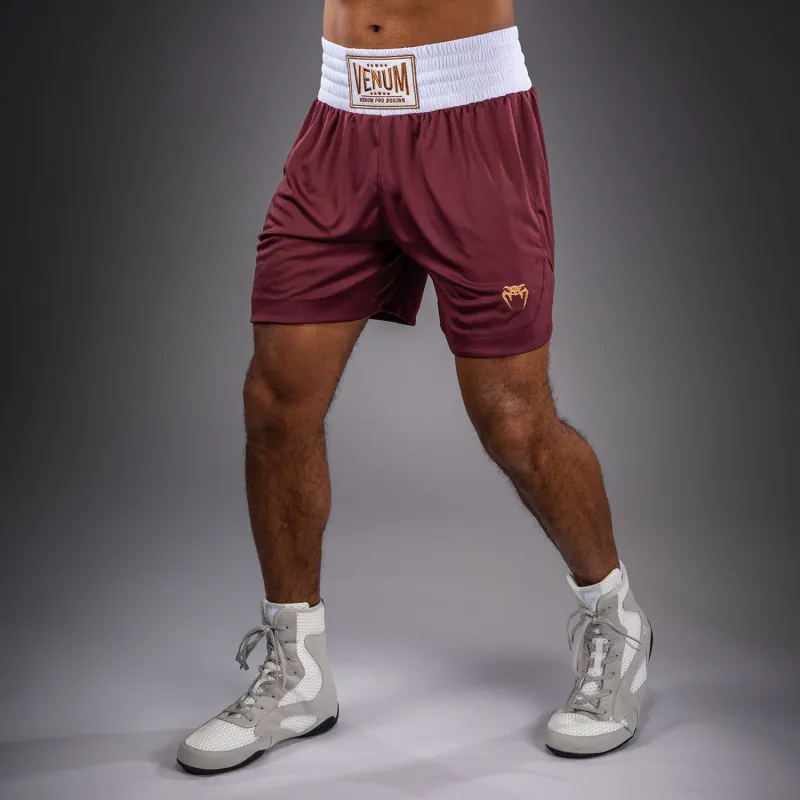 Venum Classic Boxing Shorts - Burgundy - Image 2