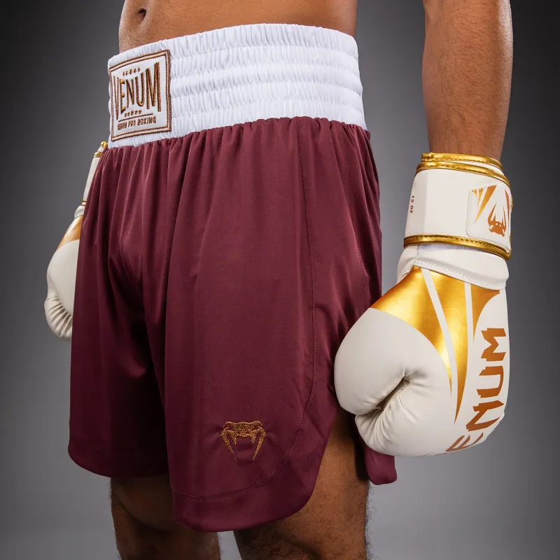 Venum Classic Boxing Shorts - Burgundy - Image 5