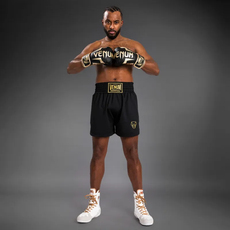 Venum Classic Boxing Shorts - Black/Gold - Image 4