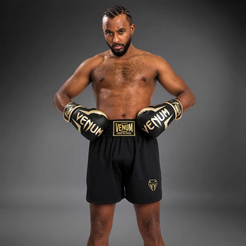 Venum Classic Boxing Shorts - Black/Gold - Image 5