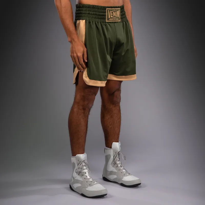Venum Classic Boxing Shorts - Military Green/Sand - Image 2