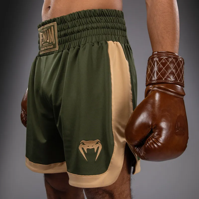 Venum Classic Boxing Shorts - Military Green/Sand - Image 5