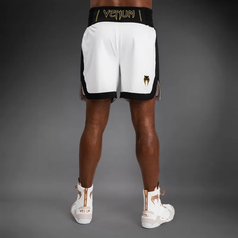 Venum Classic Boxing Shorts - White/Black - Image 4