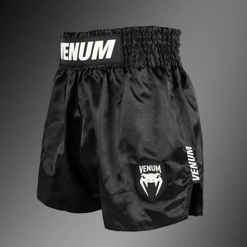 Venum Classic Evo Muay Thai Shorts - Black/White - Image 2