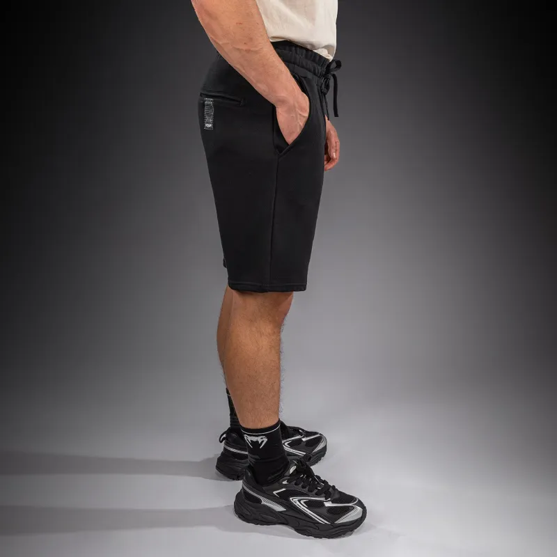 Venum Classic Fleece Cotton Shorts - Black - Image 3