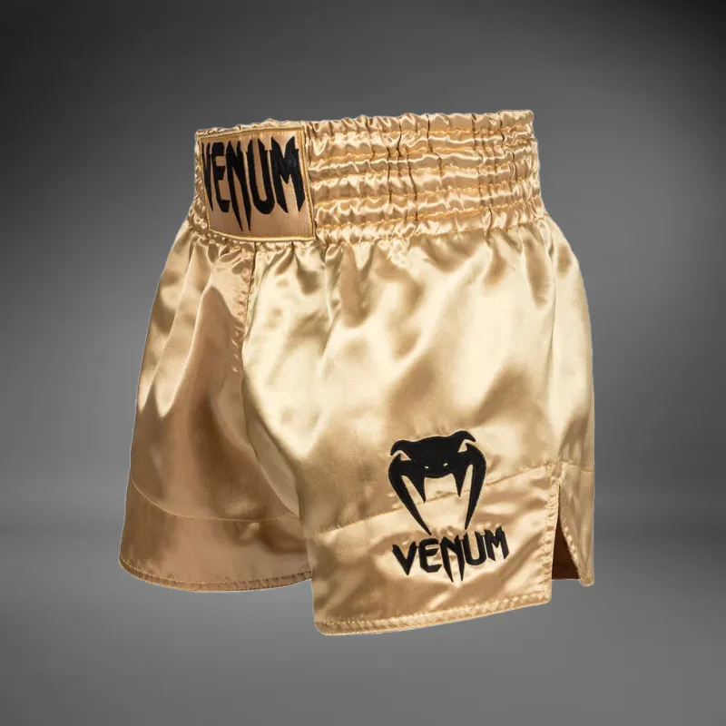 Venum Classic Muay Thai Shorts - Gold/Black - Image 3