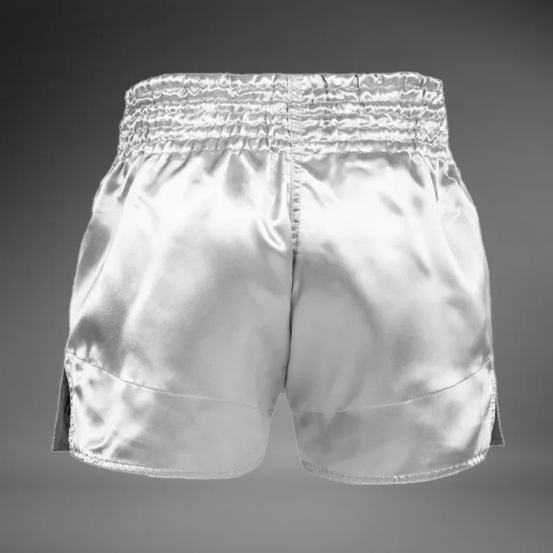 Venum Classic Muay Thai Shorts - Silver/Black - Image 2