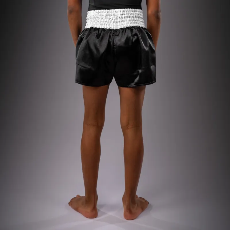 Venum Classic Muay Thai Shorts for Kids - Black/White - Image 4