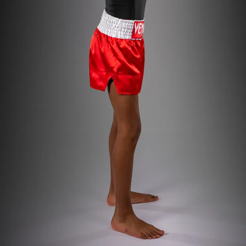 Venum Classic Muay Thai Shorts for Kids - Fire Red - Image 2