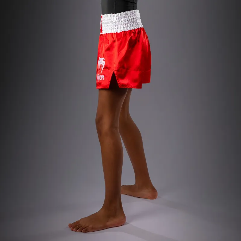 Venum Classic Muay Thai Shorts for Kids - Fire Red - Image 3