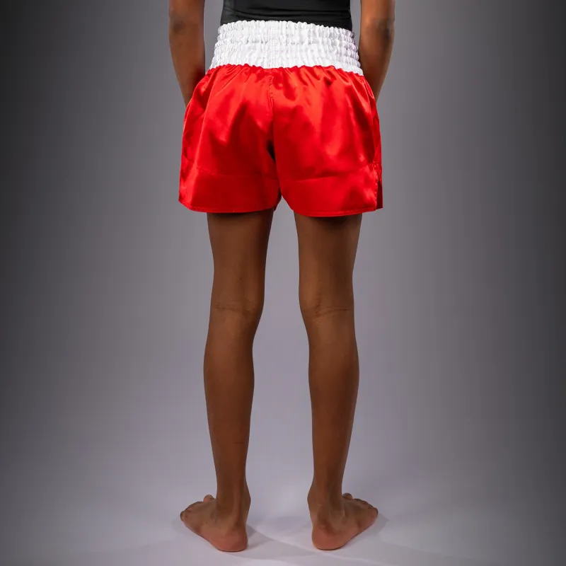 Venum Classic Muay Thai Shorts for Kids - Fire Red - Image 4