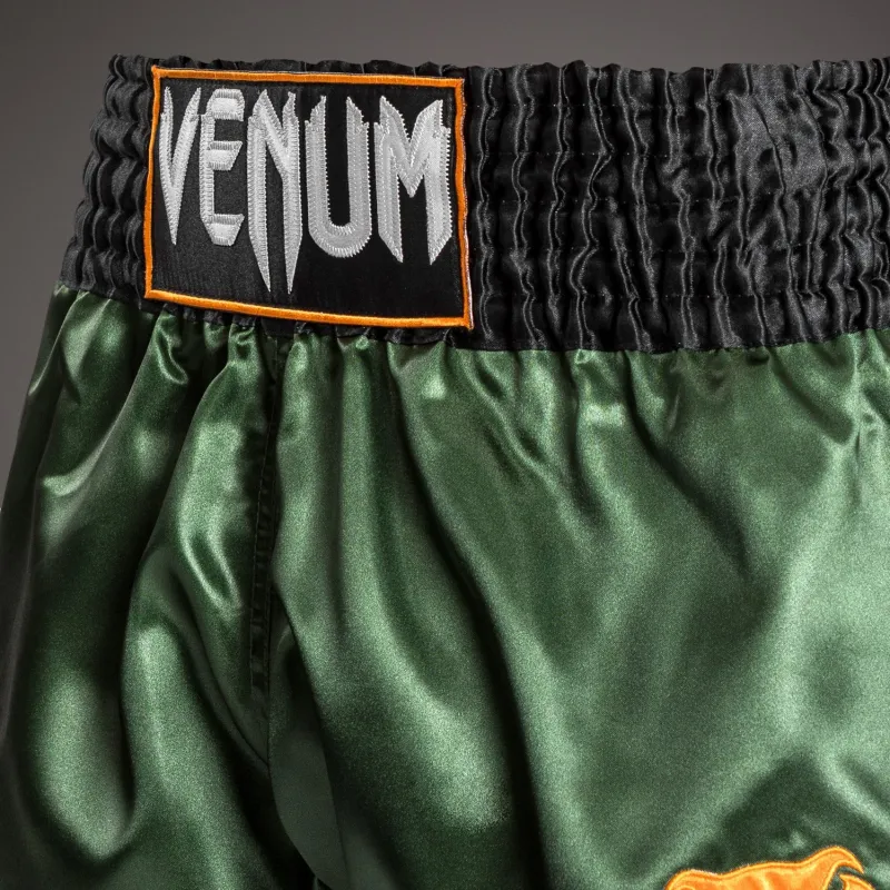 Venum Classic Muay Thaï Short - Green/Black/Gold - Image 5
