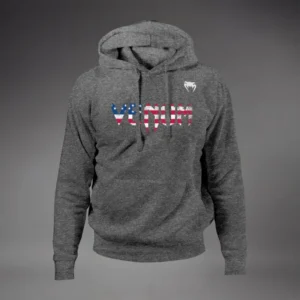 Venum Classic USA Hoodie - Heather Grey/White