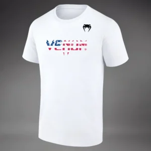 Venum Classic USA Kids Short Sleeve T-Shirt - White/Black
