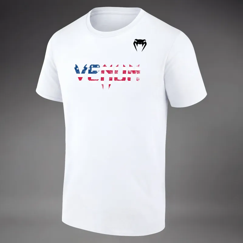Venum Classic USA Short Sleeve T-Shirt - White/Black