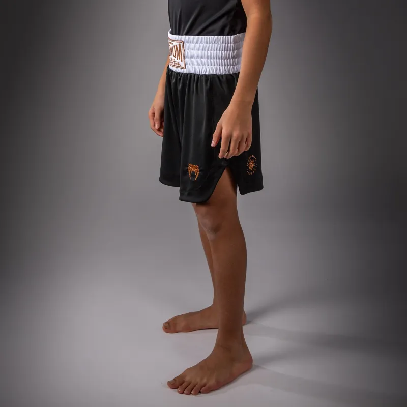 Venum Classic Youth Boxing Shorts - Black/Gold - Image 2
