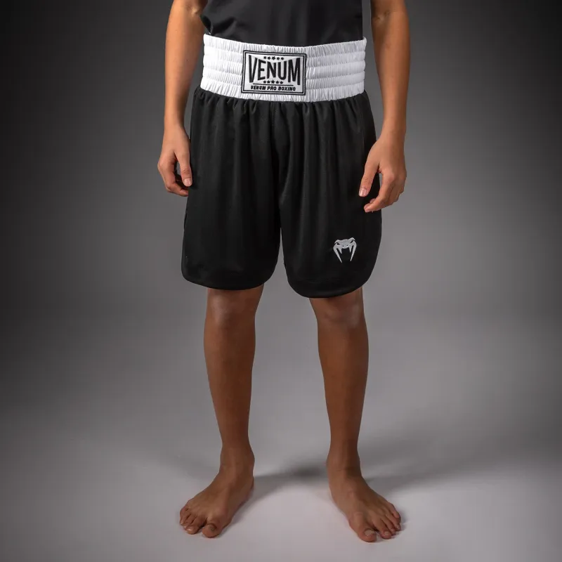 Venum Classic Youth Boxing Shorts - Black/White