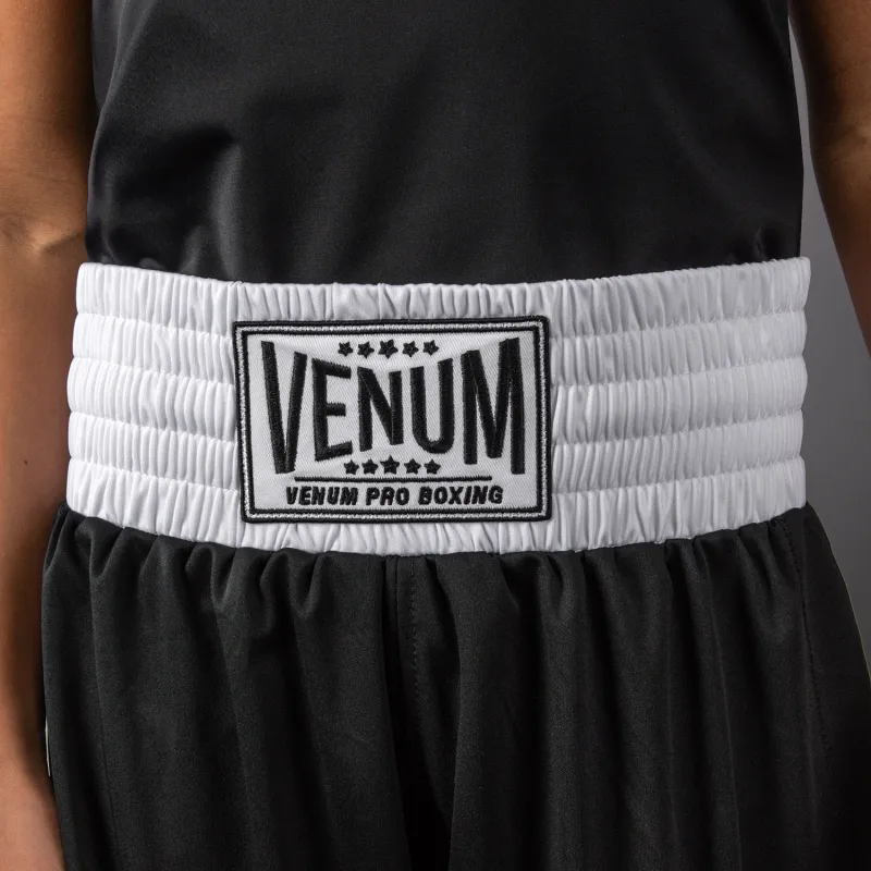 Venum Classic Youth Boxing Shorts - Black/White - Image 3