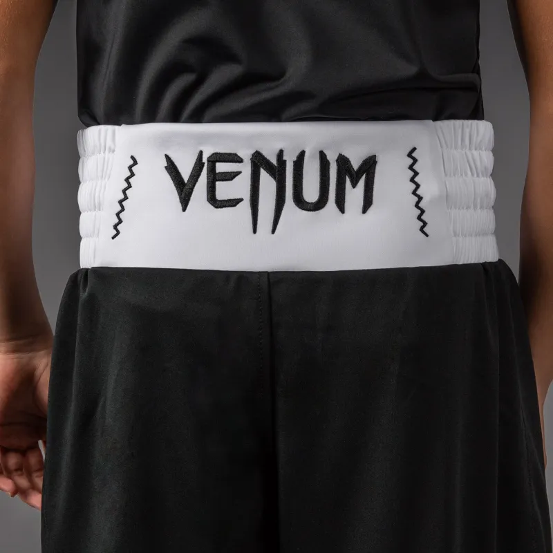 Venum Classic Youth Boxing Shorts - Black/White - Image 4