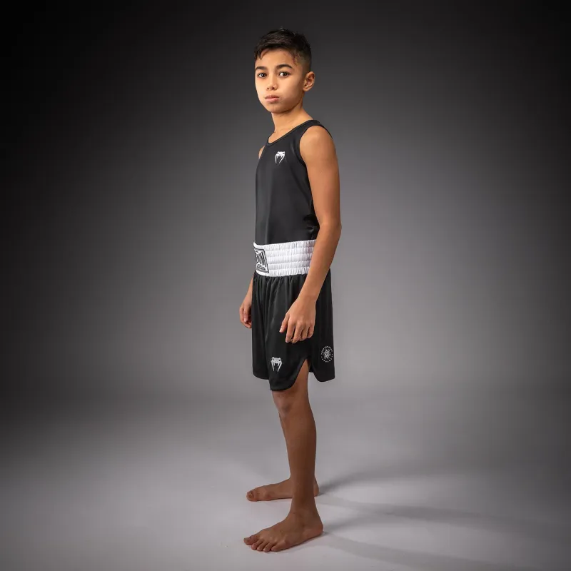 Venum Classic Youth Boxing Shorts - Black/White - Image 5