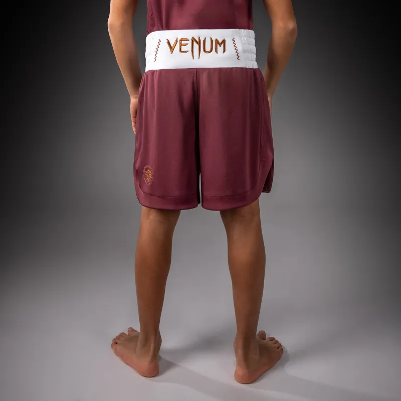 Venum Classic Youth Boxing Shorts - Burgundy - Image 3