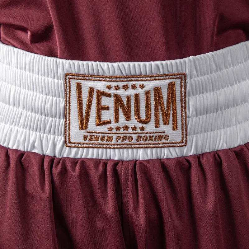 Venum Classic Youth Boxing Shorts - Burgundy - Image 4