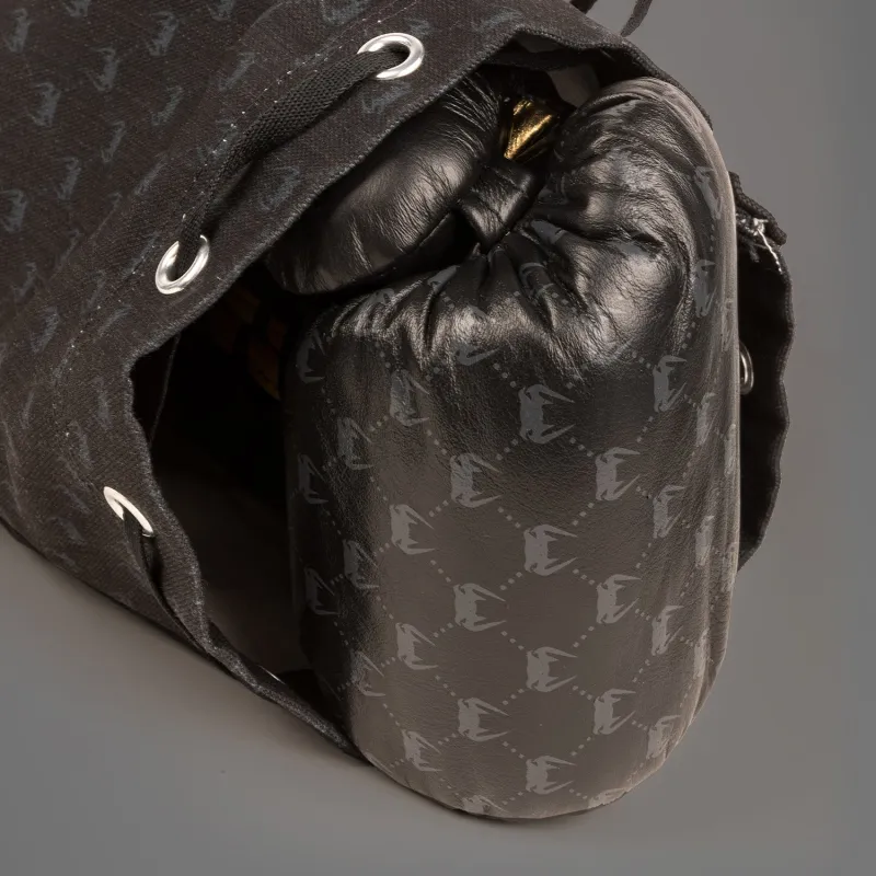 Venum Coco Monogram Pro Lace Up Boxing Gloves - Intense Black - Image 2