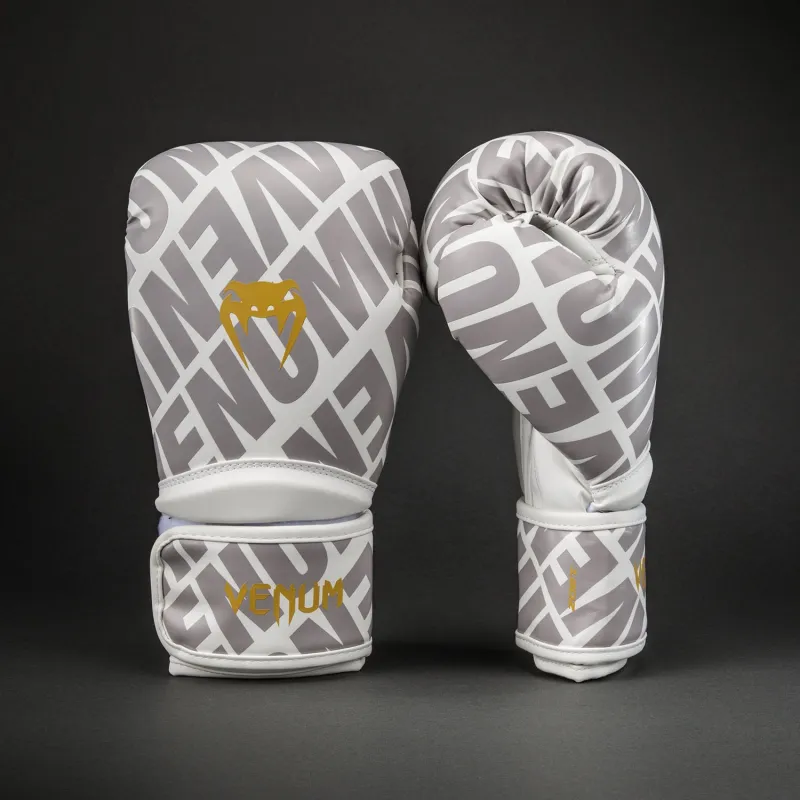 Venum Contender 1.5 XT 3D Boxing Gloves - White/ Gold